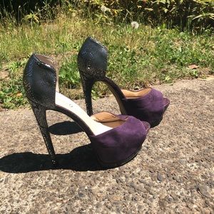 Fun purple and silver heels